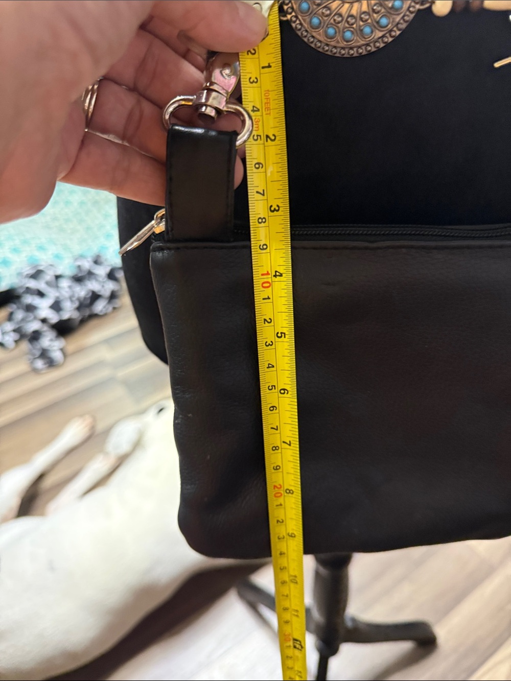 Black Studded Mini Crossbody Bag - Unbranded - Picture 10 of 15